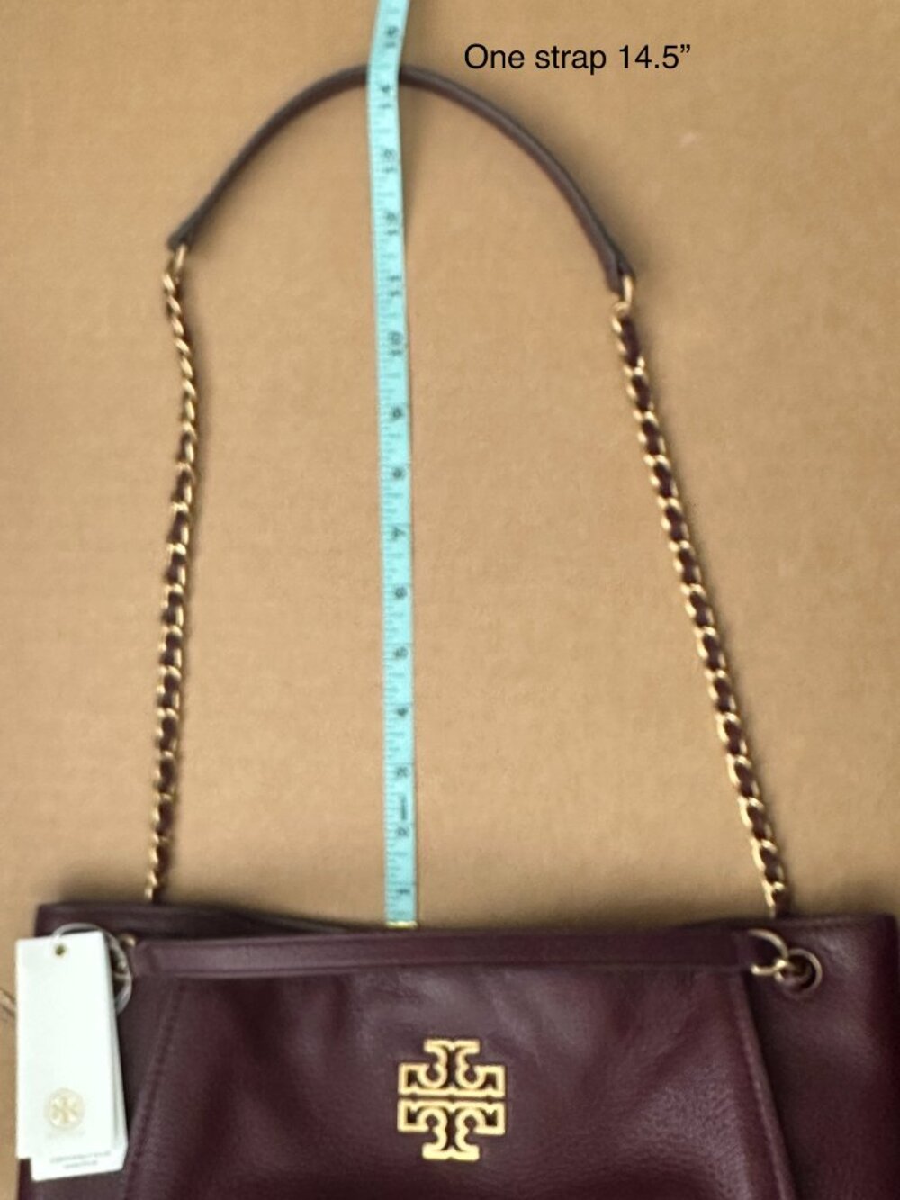 BUNDLE Tory Burch Britten Tote w/ matching wallet in garnet excellent condition! - Picture 3 of 10